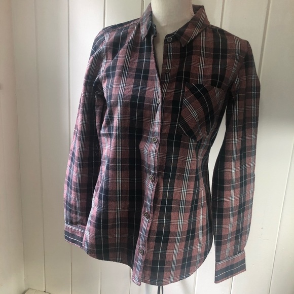 UGG Women's Elin Flannel Button Front Long Sleeve - Picture 4 of 8